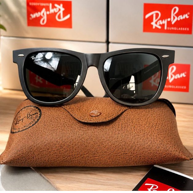 Kacamata Ray-Ban Wayfarer RB2140 Hitam Doff size 54