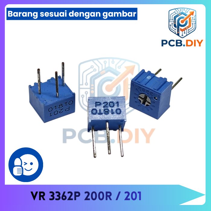 3362P trimpot variabel resistor Presisi 200R 200r 201 3362 p 3362 P 201