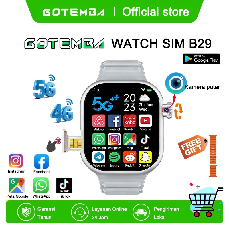 4G Sim card LDS Samsung Smartwatch S10 ULTRA 4G & 5G | RAM 8/ 128GB | SIM CARD | Bisa Nonton Youtube