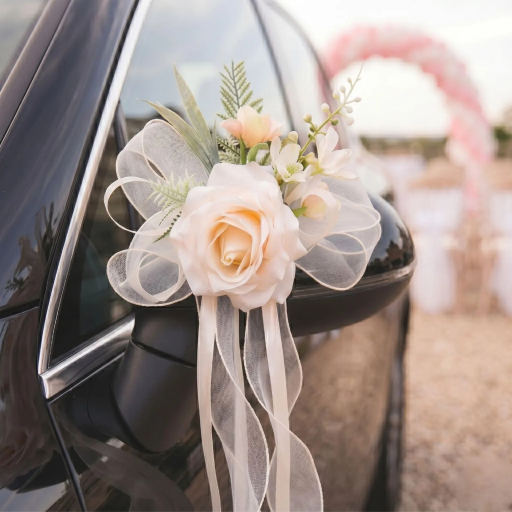 Vintage Wedding Car Decor