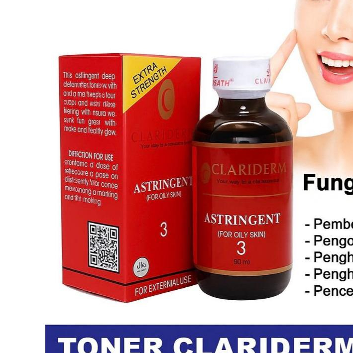 TONER CLARIDERM Original Astringent 100% Bpom Toner Philipines/asli Pemutih wajah