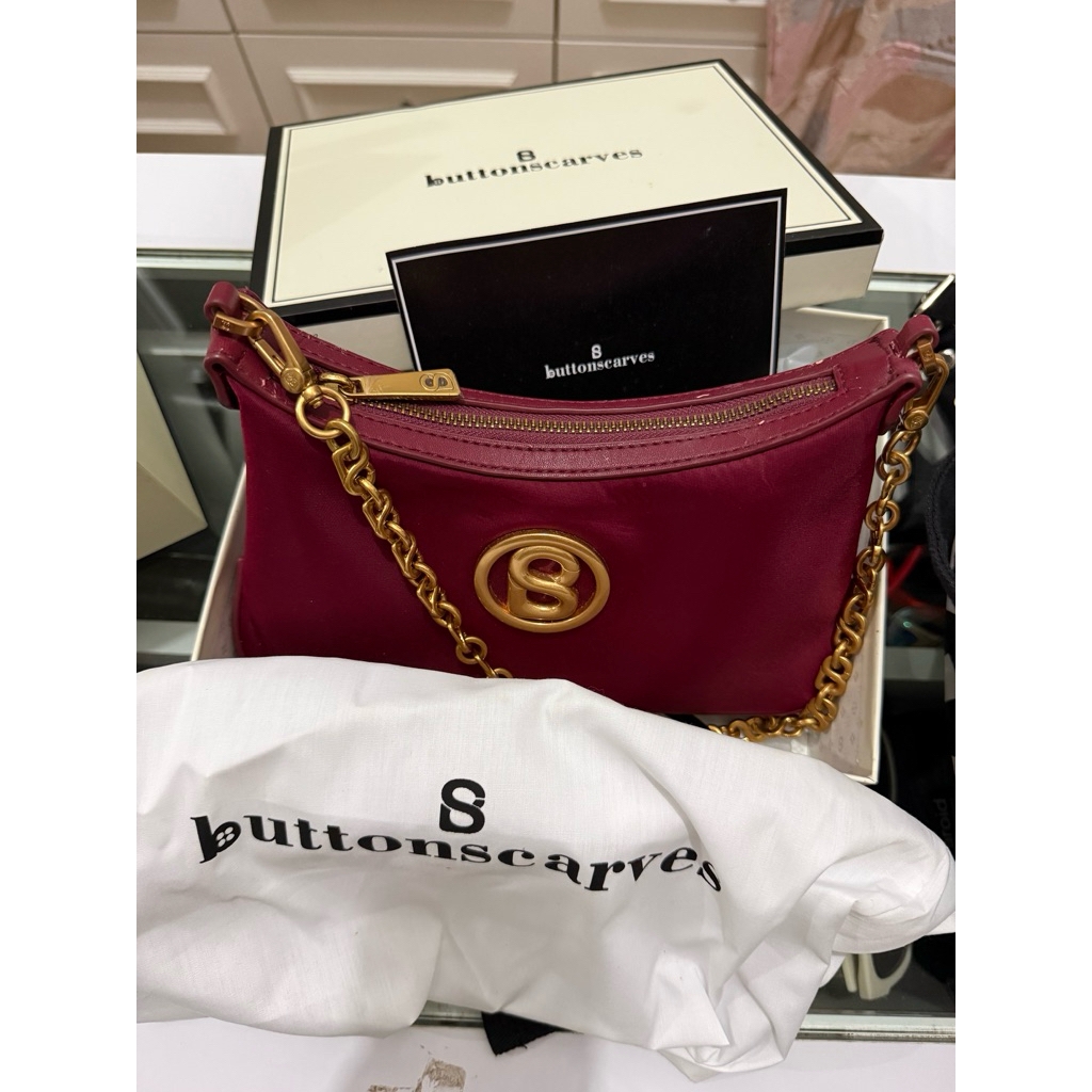 Prelove Luana Nylon Bag Plum Buttonscarves Lengkap