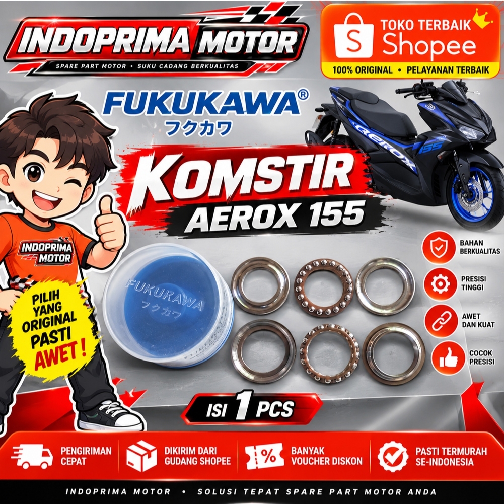 FUKUKAWA KOMSTIR AEROX 155. MANGKOK STANG YAMAHA AEROX