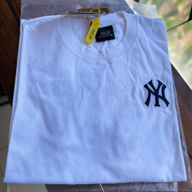 Kaos Korea Asli MLBNY Yankees Monogram Mega logo Putih