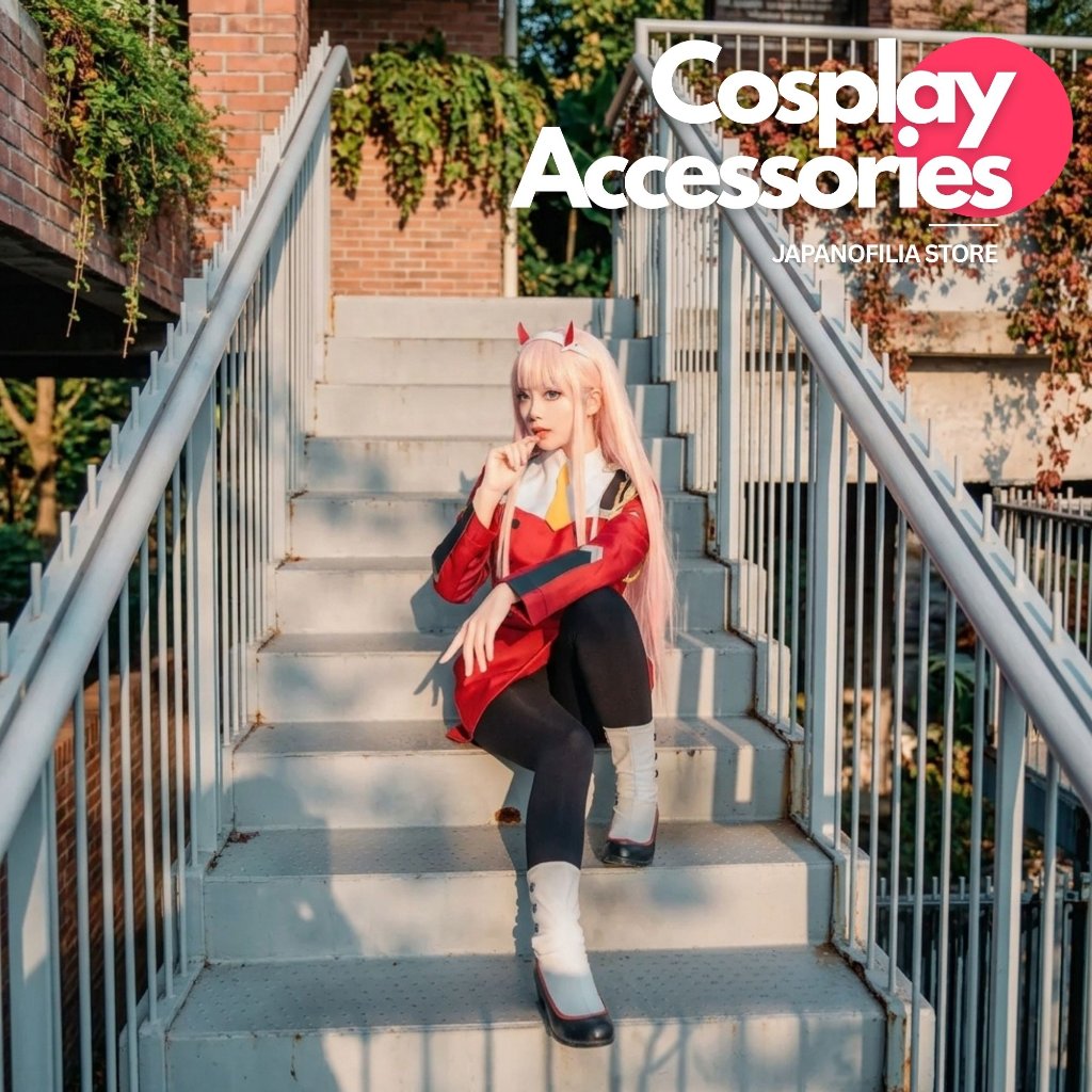 [ JAPANOFILIA ] Zero Two Bando Rambut Wig Headband Cosplay Costume Bando Zero Two Anime Darling In T