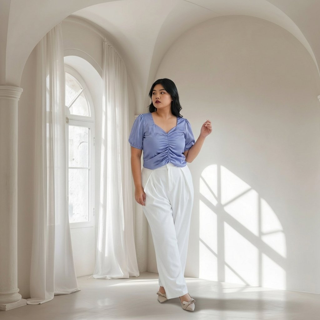 Heart Neck Satin Top | Plus Size Jumbo Size Big Size