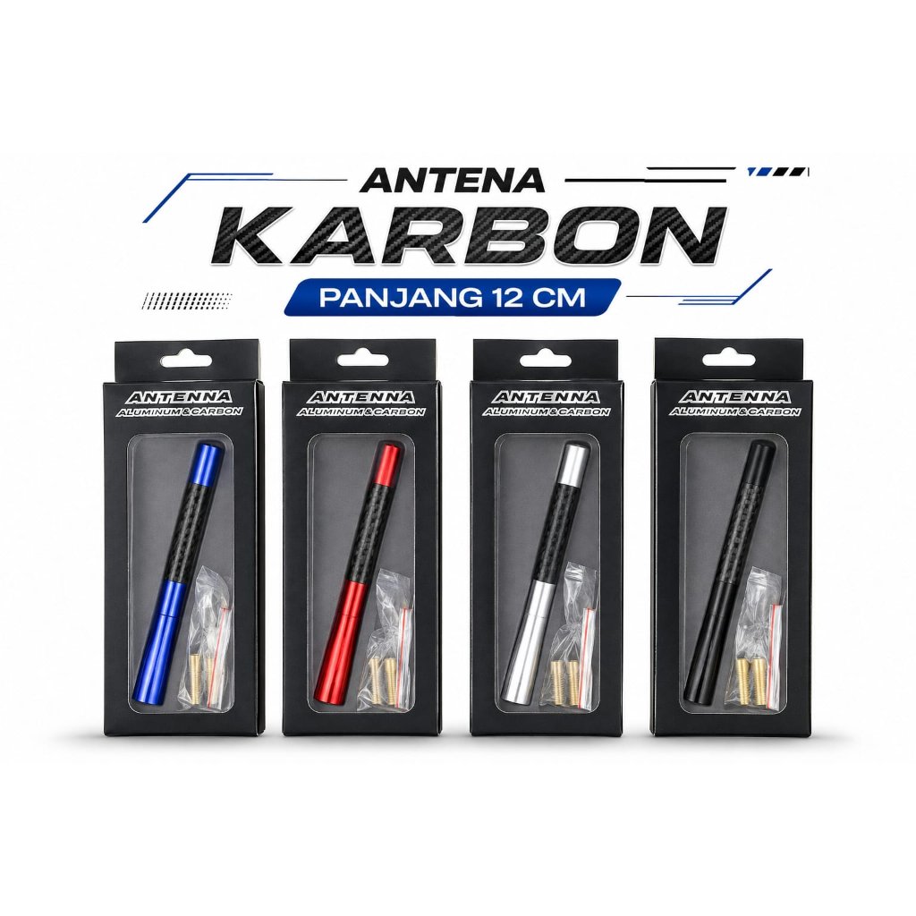 Antena Mobil Carbon Karbon Fiber Panjang / Antena Mobil