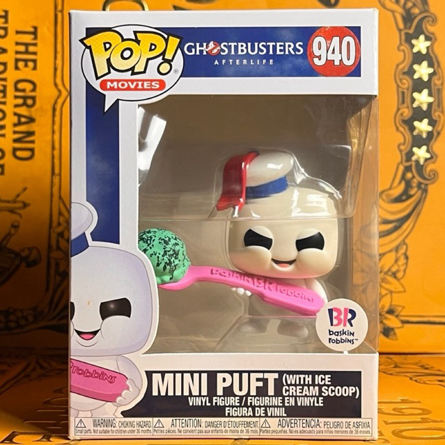 Funko Pop Movies: Ghostbusters Afterlife - Mini Puft with Ice Cream Scoop #940 | Baskin Robbins