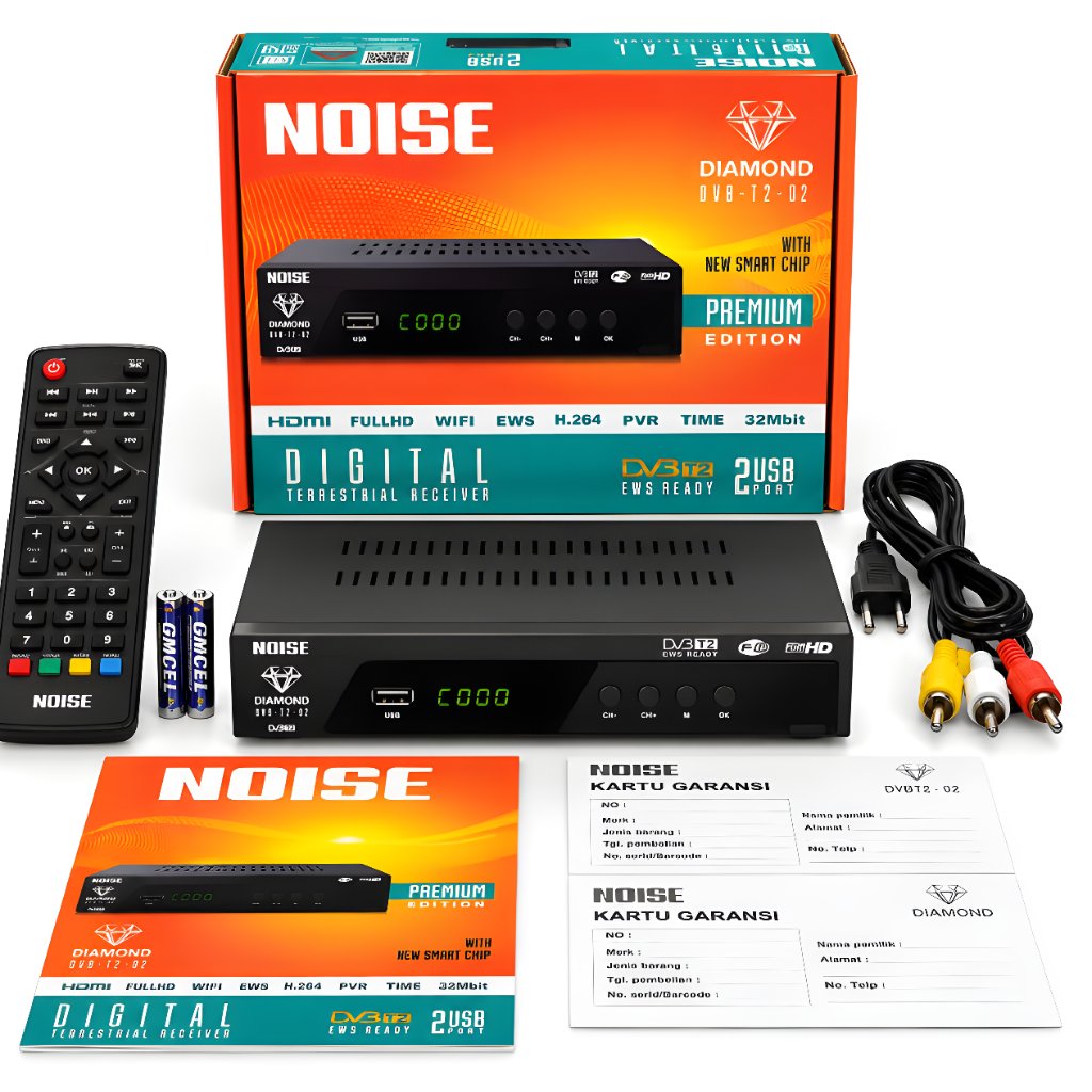 STB NOISE 02 PREMIUM SET TOP BOX DUAL USB PORT DVB T2 , SET TOP BOX TV DIGITAL BERSIH JERNIH CANGGIH