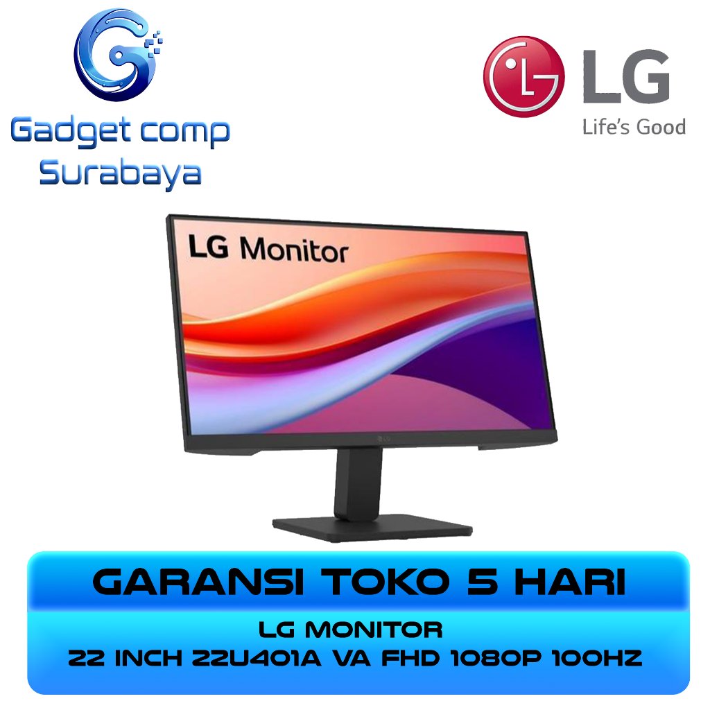 Lg Monitor 22 Inch 22U401A VA FHD 1080P 100HZ Garansi Resmi