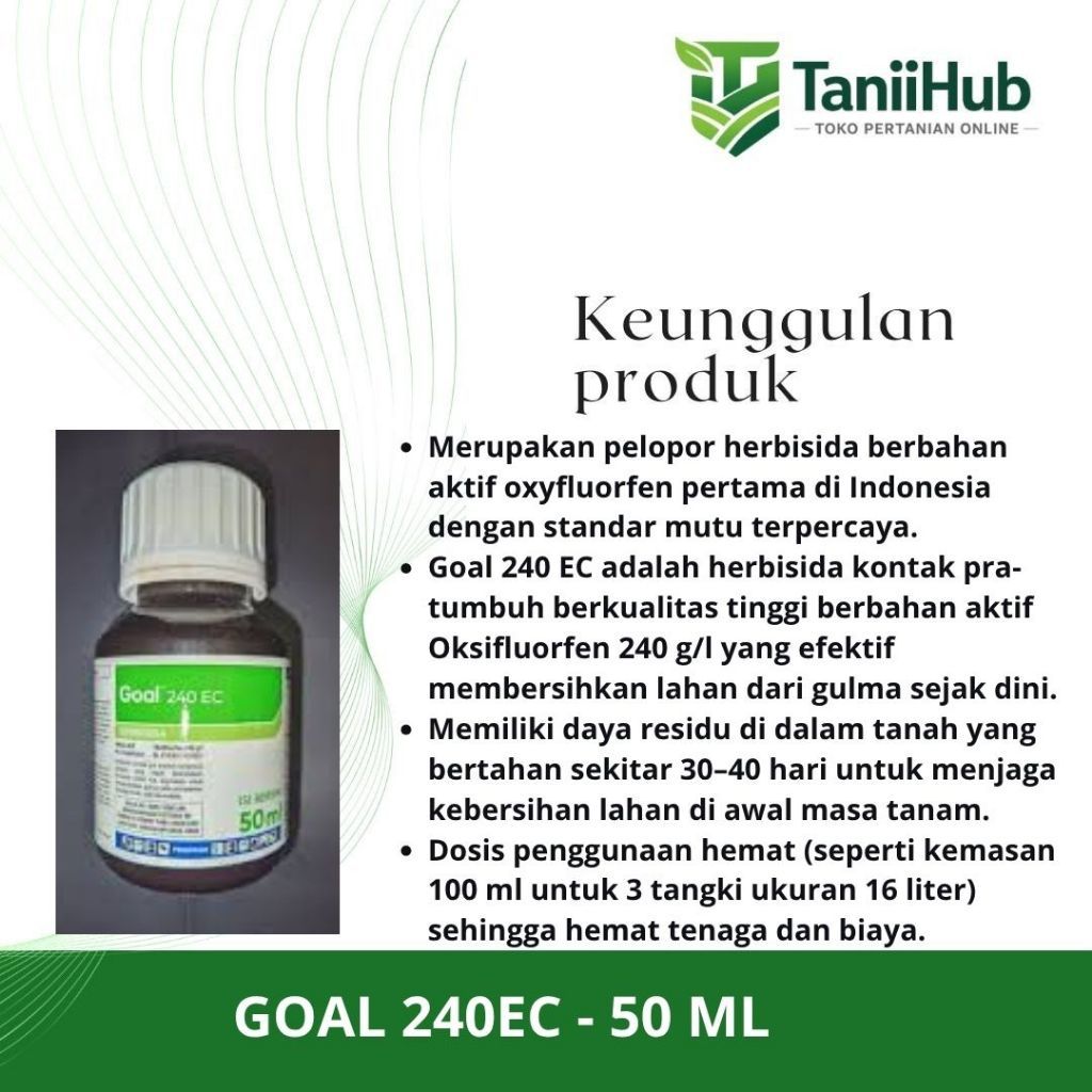 Goal 240EC 50ml Herbisida Selektif Pembasmi Rumput