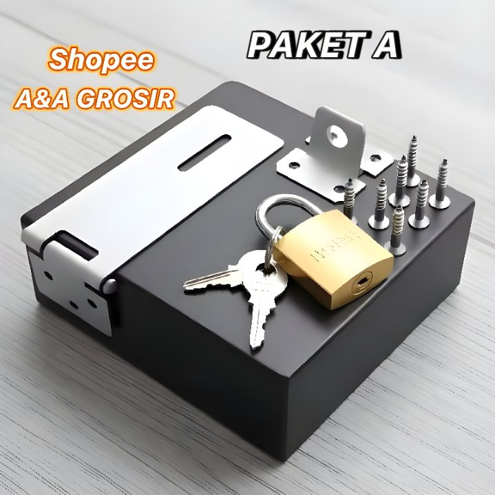 1SET Overpal + Gembok - Paket gembok Overpal Gembok nekel