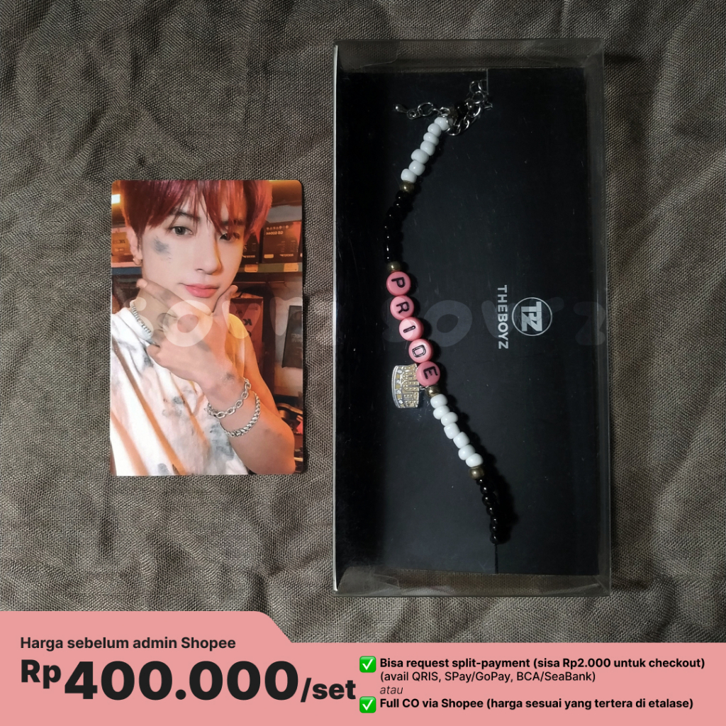 [fullset] photocard pc the boyz tbz md byok be your own king eric bengkel beads bracelet