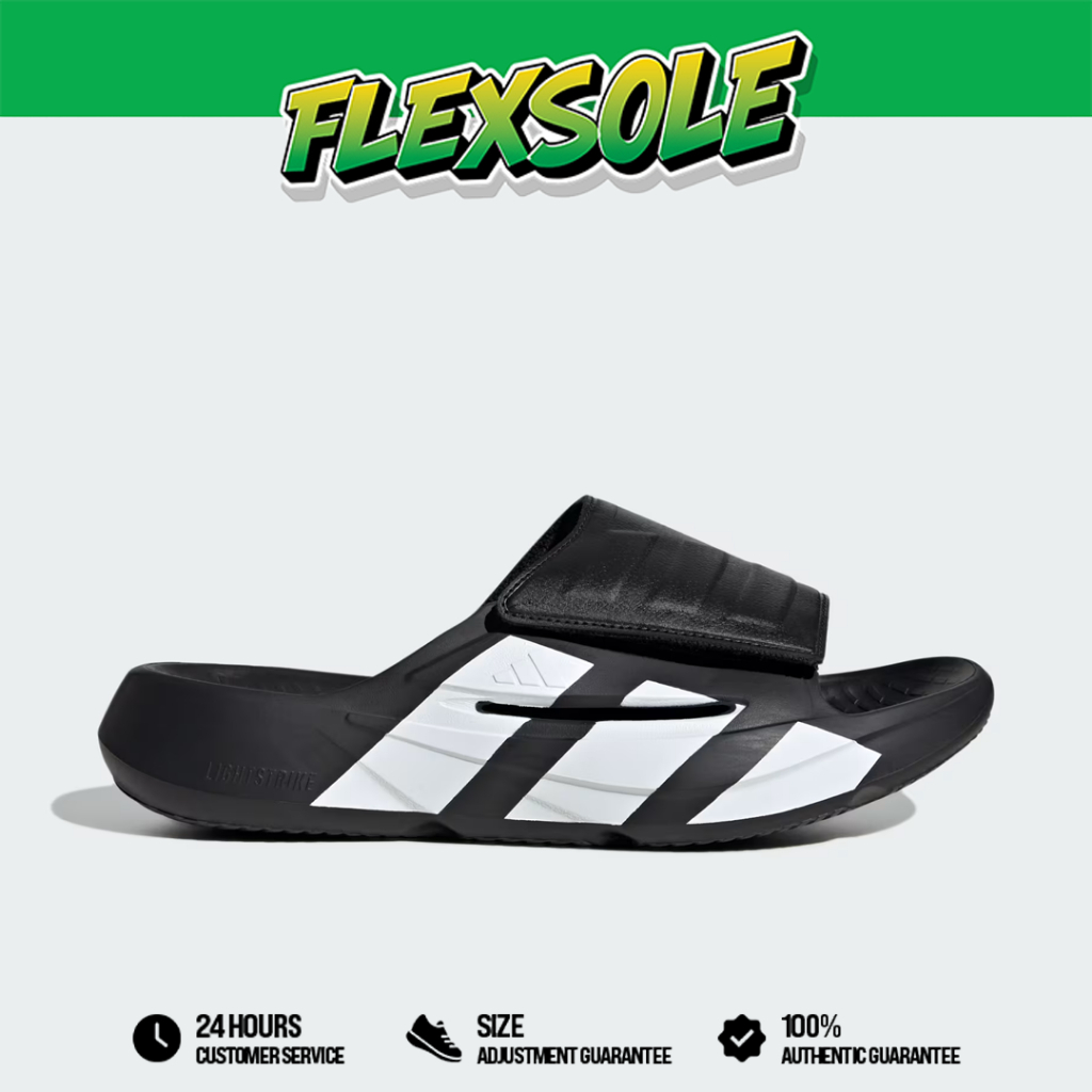 Flexsole - Sandal Adidas Lightblaze Slide Core Black Cloud White Unisex Slipper Sendal Pria Wanita