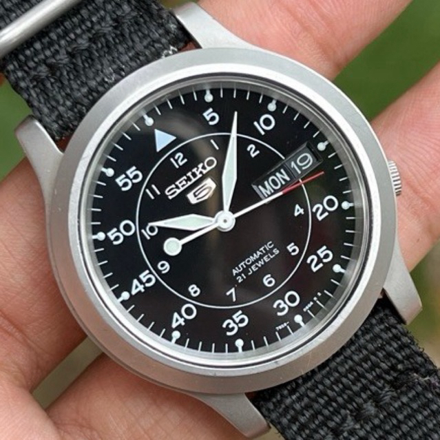 SEIKO SNK809K2 AUTOMATIC MILITARY BLACK