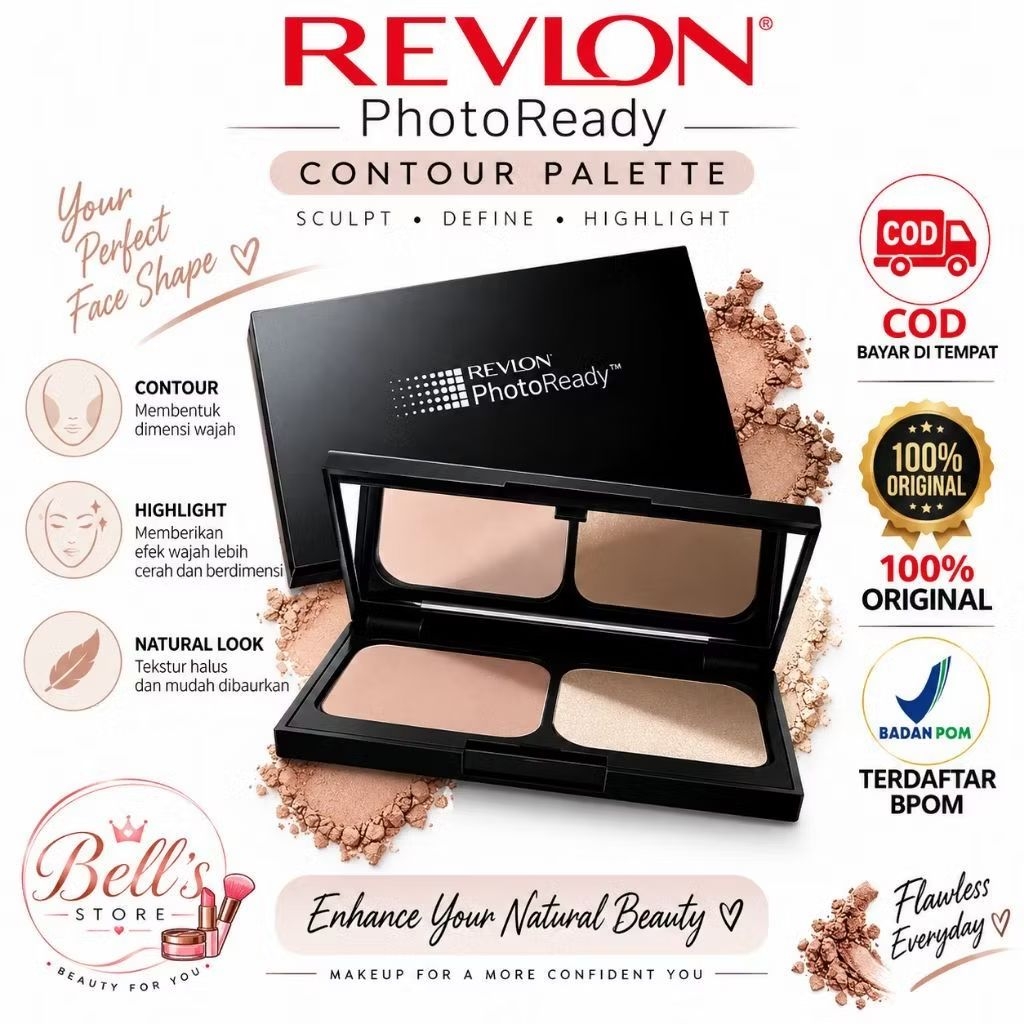 REVLON PhotoReady Two Way Powder Foundation Bedak Padat 2 in 1 Natural Coverage
