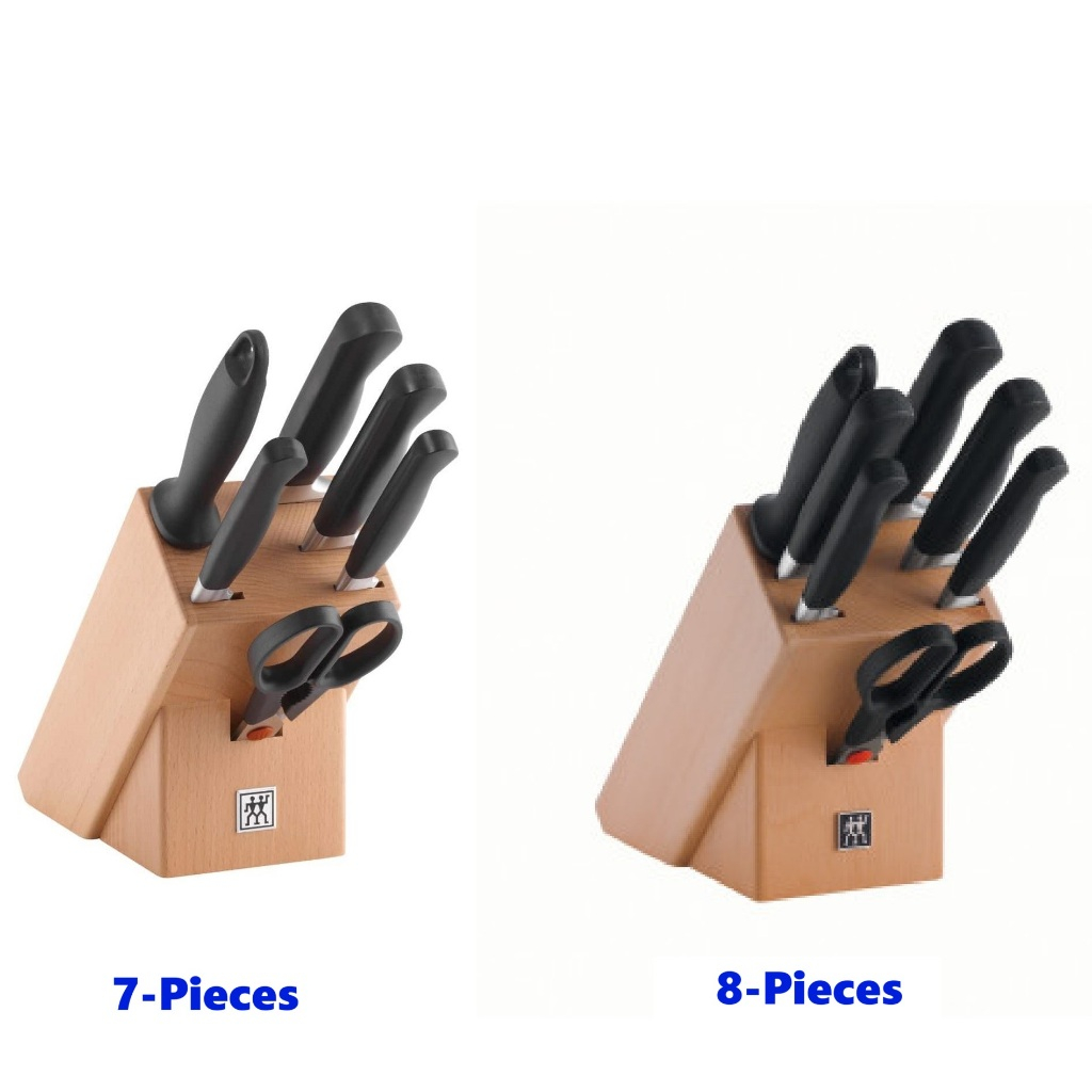 ZWILLING Pure 7-Piece and 8-Piece Knife Block Set, Pisau Solingen Made in Germany