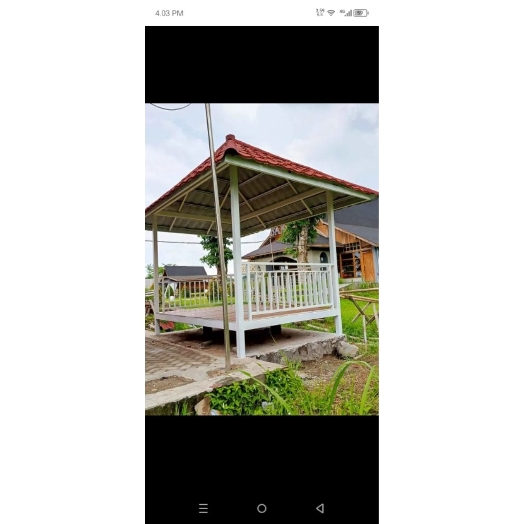 gazebo rangka besi galvanis