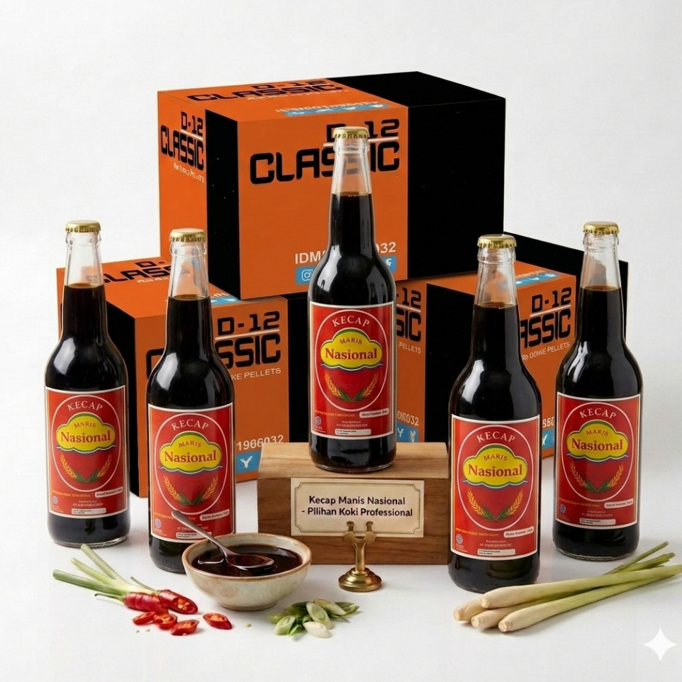 Kecap Manis Botol Kaca JBS FLAT 12 Botol 1 dus isi Extra Banyak Cocok Untuk Nasi Goreng