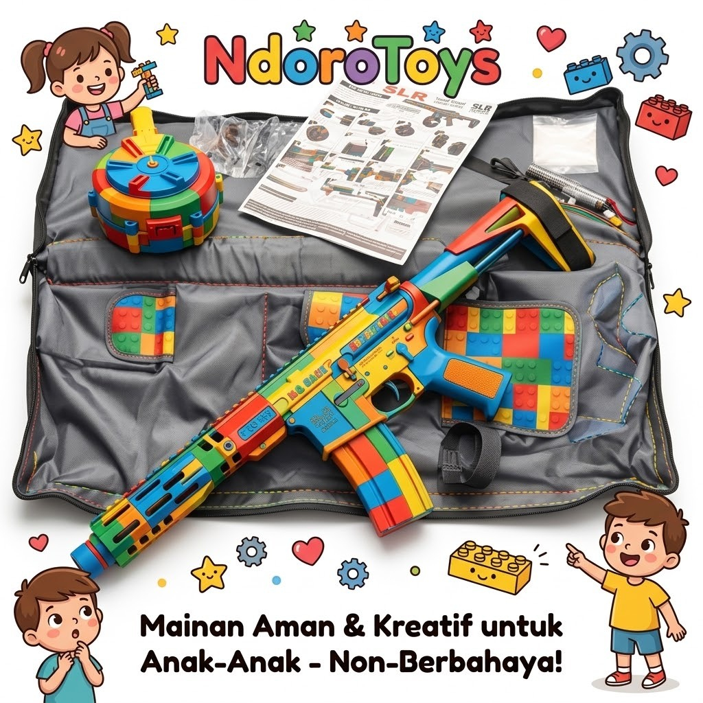 Mainan anak water gel blaster TG SLR include tas ndorotoys