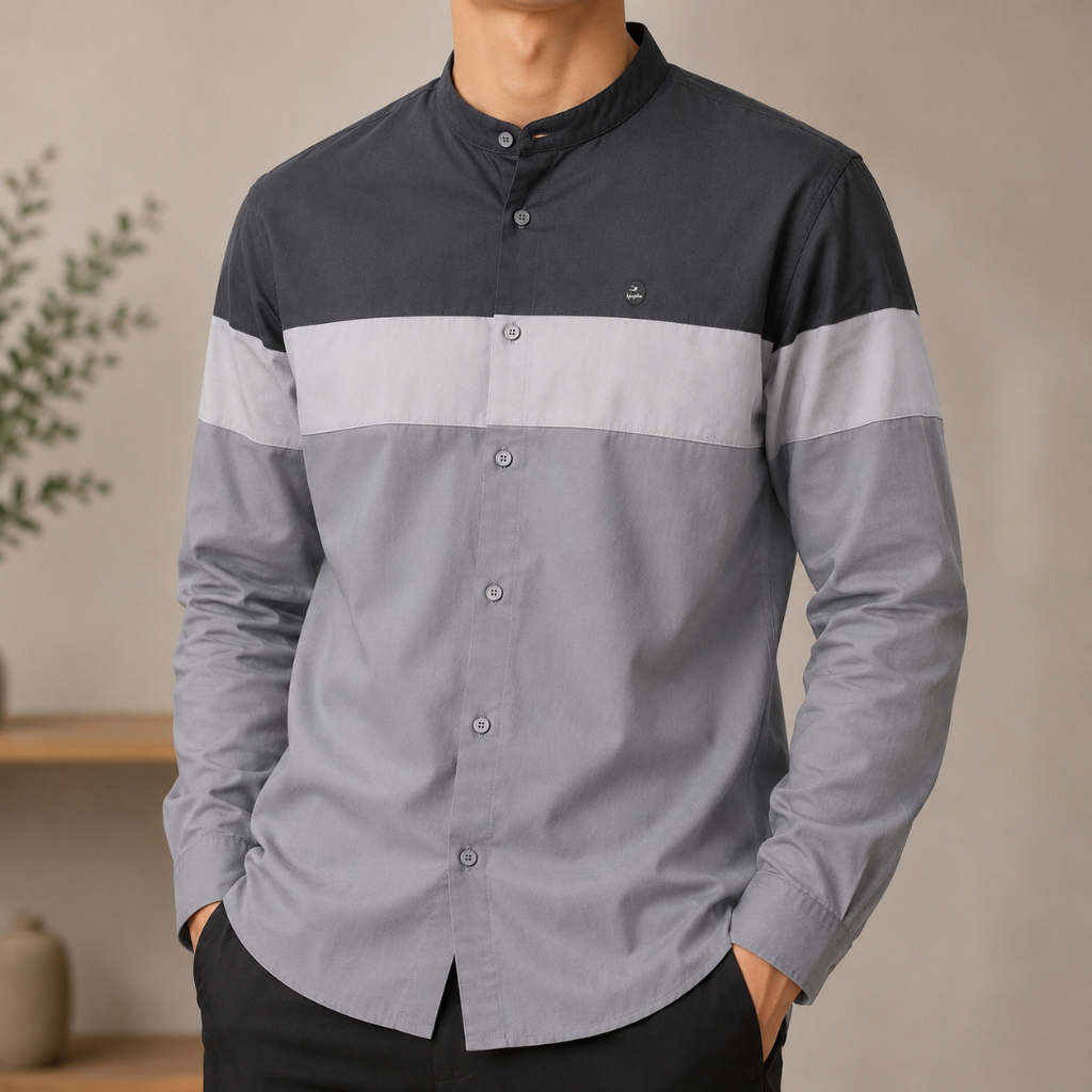 Doanda Kemko Pria Lengan Panjang Grey