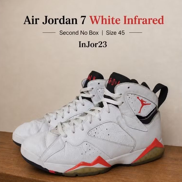 Sepatu Basket Air Jordan 7 White Infrared
