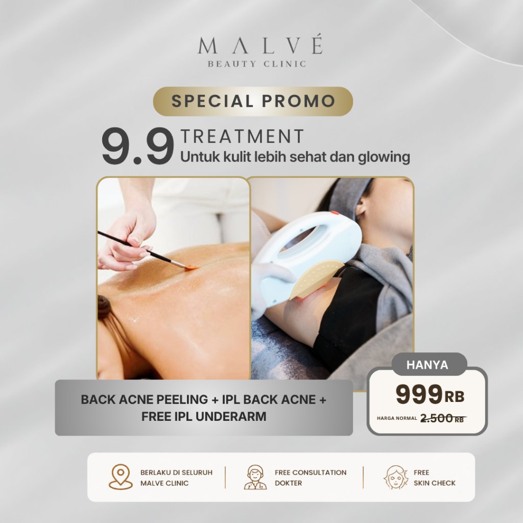 Malve Back Acne Peeling + IPL Back Acne Peeling + Free IPL Underarm