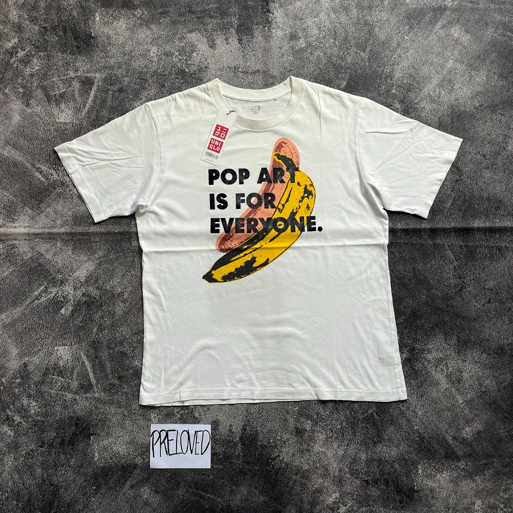 Tshirt Uniqlo UT x Andy Warhol Kaos Putih ukuran M