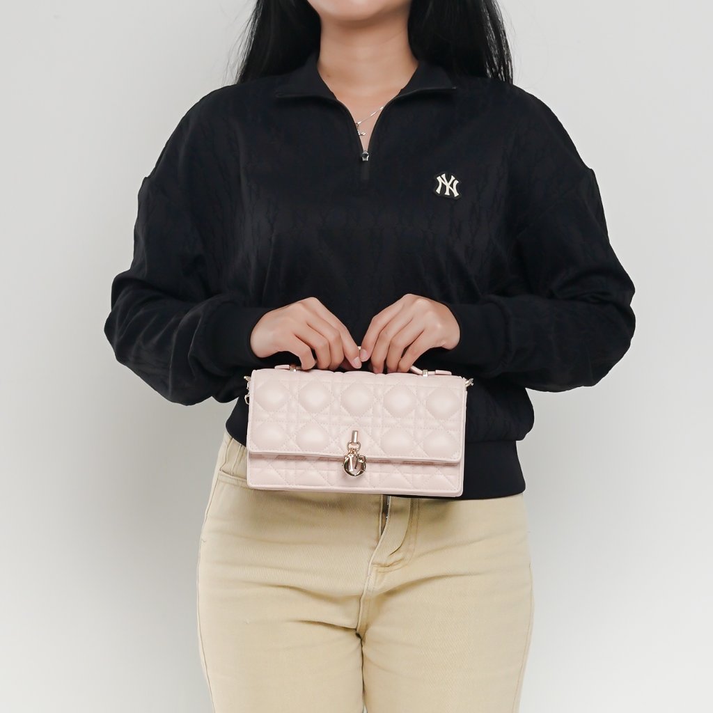 Tas MY DIOR MINI PINK CANNAGE LAMBSKIN CHAIN SHOULDER BAG 100% ORIGINAL