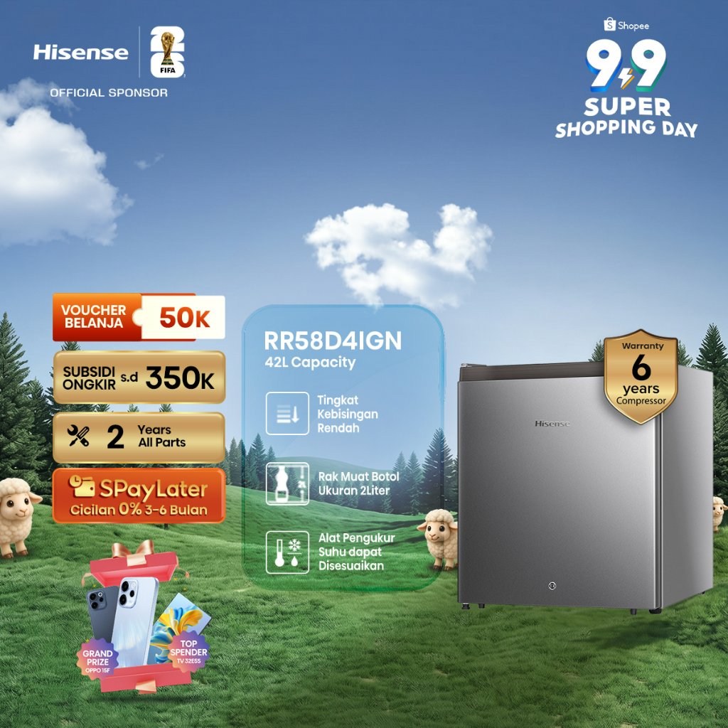Hisense RR58D4IGN Kulkas Mini