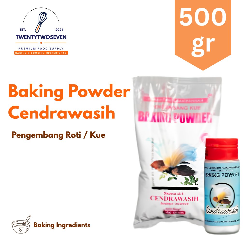 Baking Powder Cendrawasih 500gr | Pengembang Kue Roti
