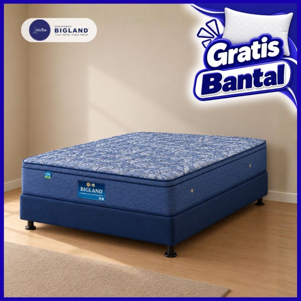 Kasur Springbed (Plush Top) Superior by Bigland ukuran 100x200, 120x200, 140x200, 160x200, 180x200 [