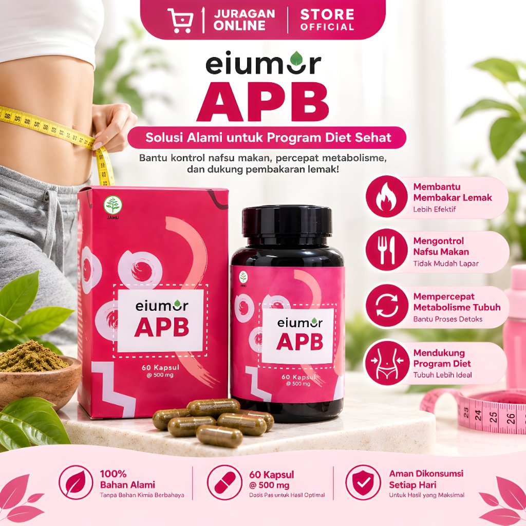 Elumor APB 60 Kapsul Pelangsing Diet Detox Herbal Pembakar Penghancur Lemak Pelancar Metabolisme