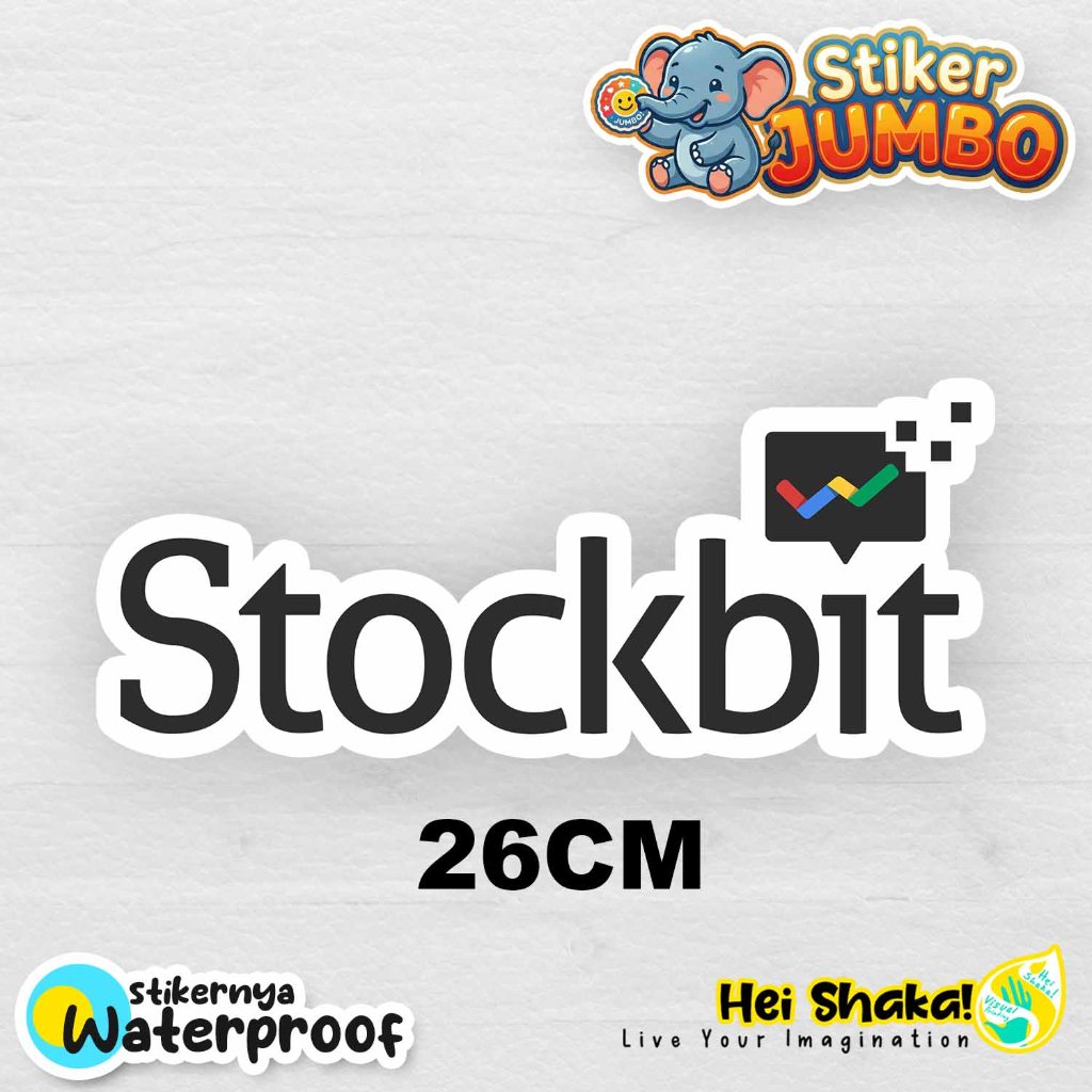 Stiker Stockbit Jumbo 26cm Sticker Vinyl Anti Air