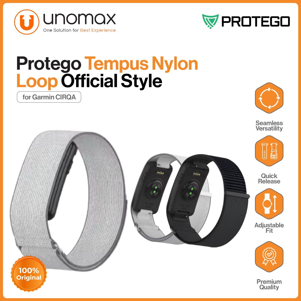 Watch Strap / Band Compatible For Garmin CIRQA Protego Tempus Nylon Loop Official Style (PT-113) (PT