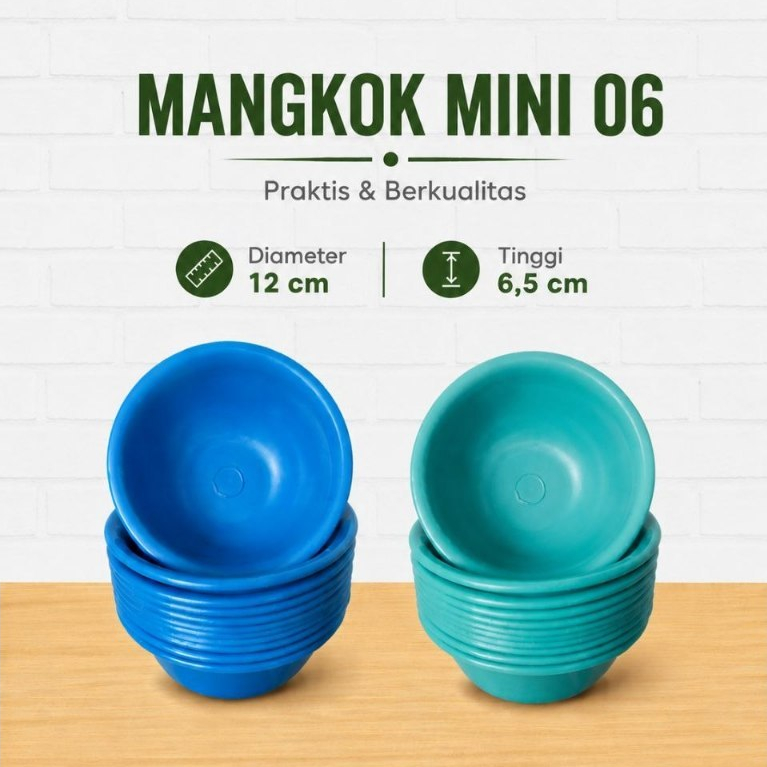 Mangkok Mini 06 Plastik Warna 1 Lusin - Mangkok Kecil Saus & Cocolan Serbaguna