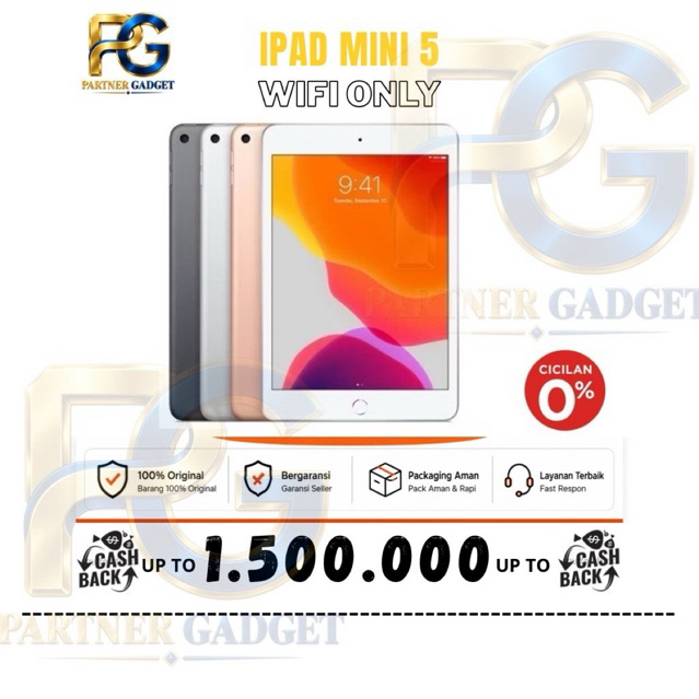 iPad MINI 5 Wi-Fi 64GB WIFI ONLY - SECOND - GARANSI RESMI