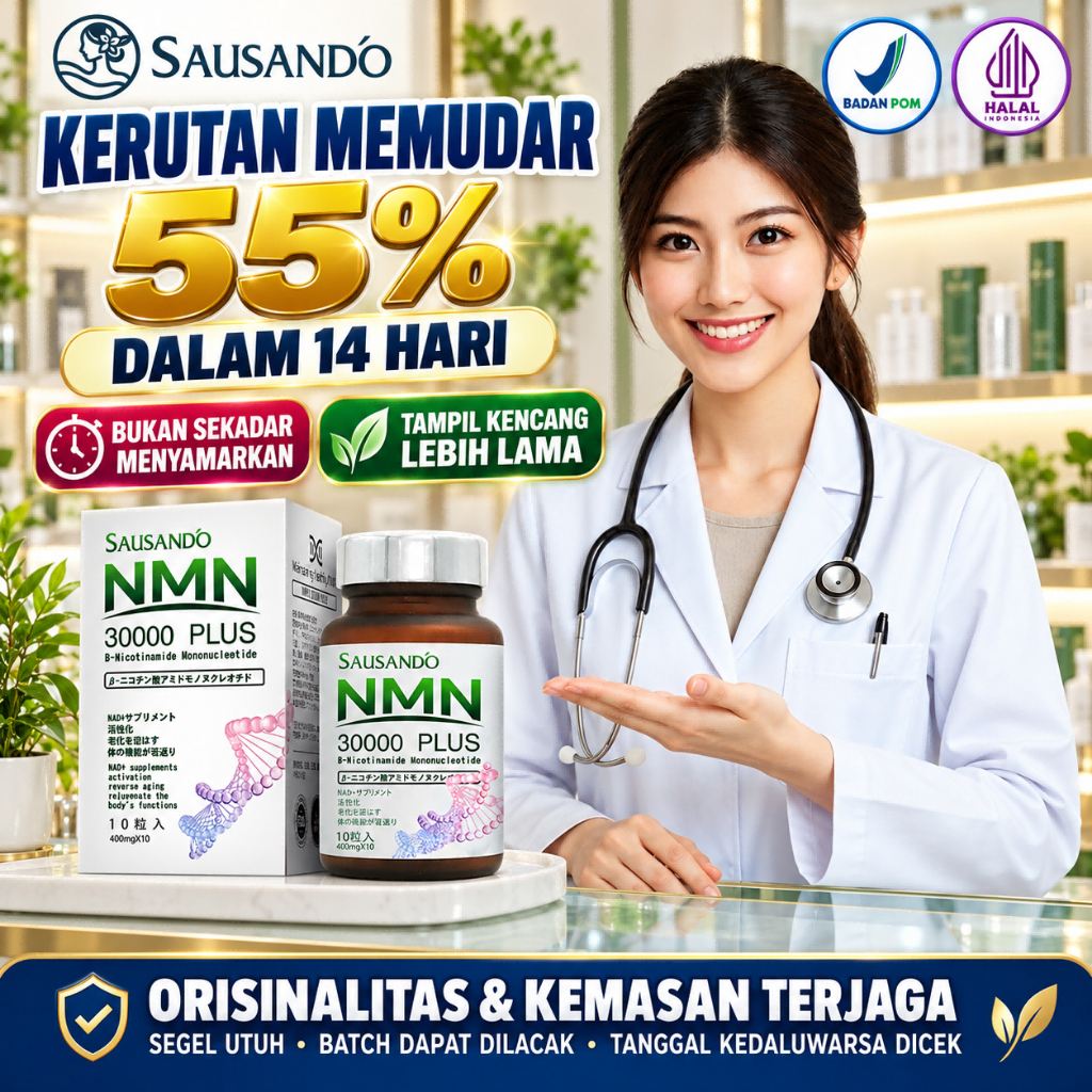 SAUSANDO Suplemen NAD+ NMN 30000 PLUS Memperlambat Penuaan Beli 5 Gratis 1