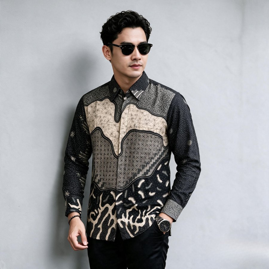 Zeen Hello - Kemeja Batik Pria Premium Lengan Panjang