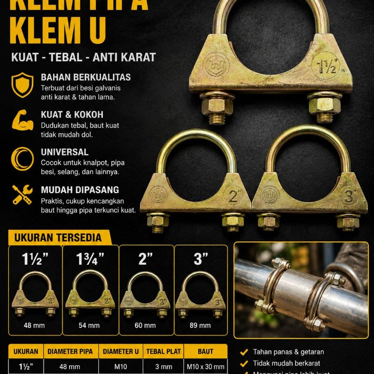 KLEM KNALPOT / KLEM PIPA / KLEM U