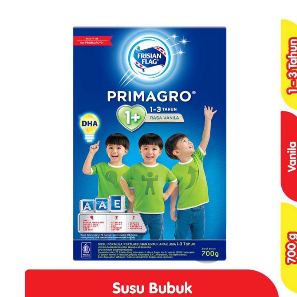 Frisian Flag Primago 1+ Susu Anak 1-3 Tahun Vanilla 700g