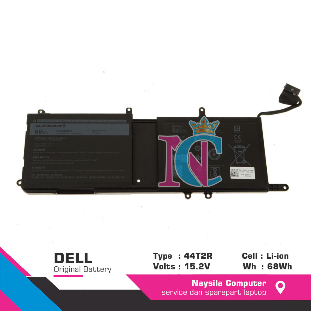Baterai Battery for Dell Alienware 17 R4, Alienware 15 R3 44T2R