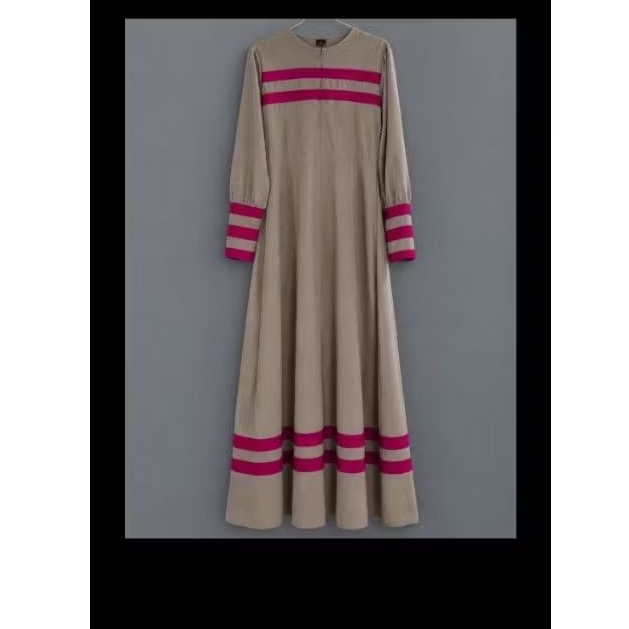 Preloved Gamis Stripe Fuchsia