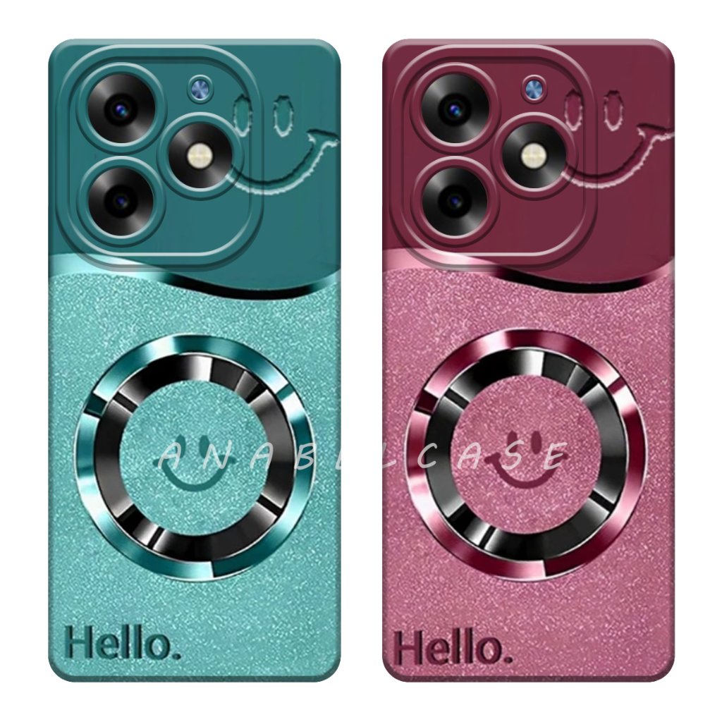 Softcase Silicone Compatible Itel S23 Plus - Casing Kekinian Motif Smile Lucu - Softcase Lembut Lent