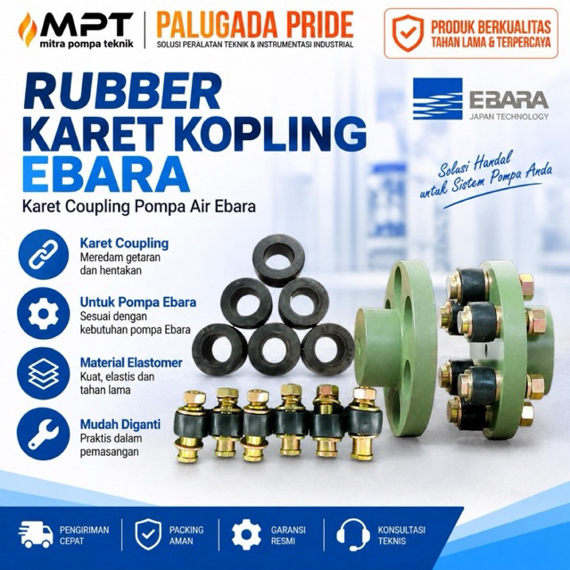 Karet coupling pompa air ebara original / rubber kopling pompa ebara
