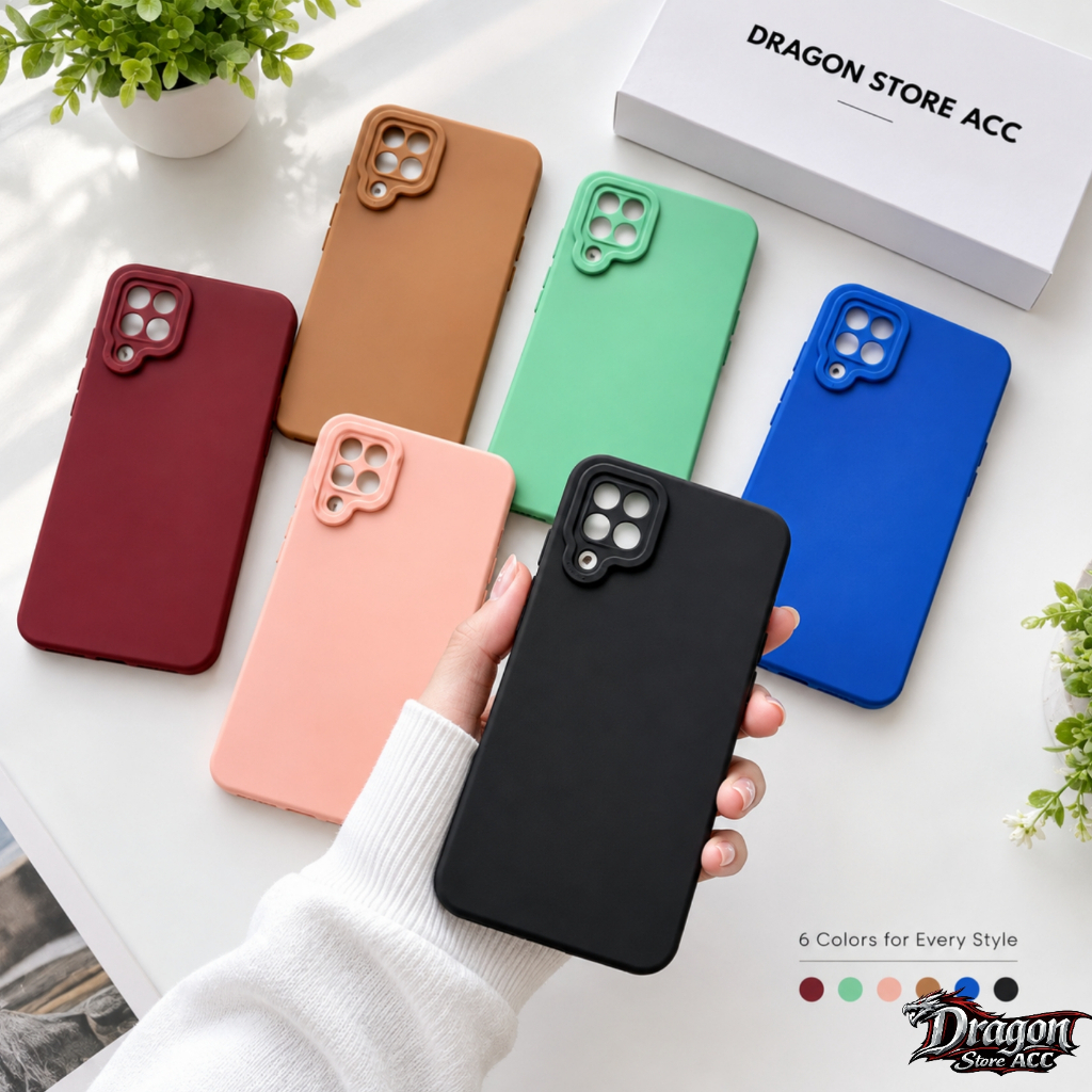 Softcase Samsung A22 4G (SM-A225F) Case Pro Camera Silikon Polos Slim Matte Anti Shock Casing Cover