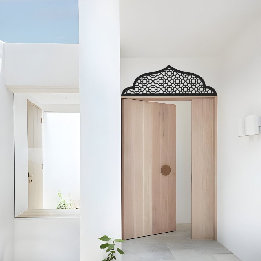 Hiasan Ornamen Pintu Mushola Rumah | Krawangan Pintu Mushola V3