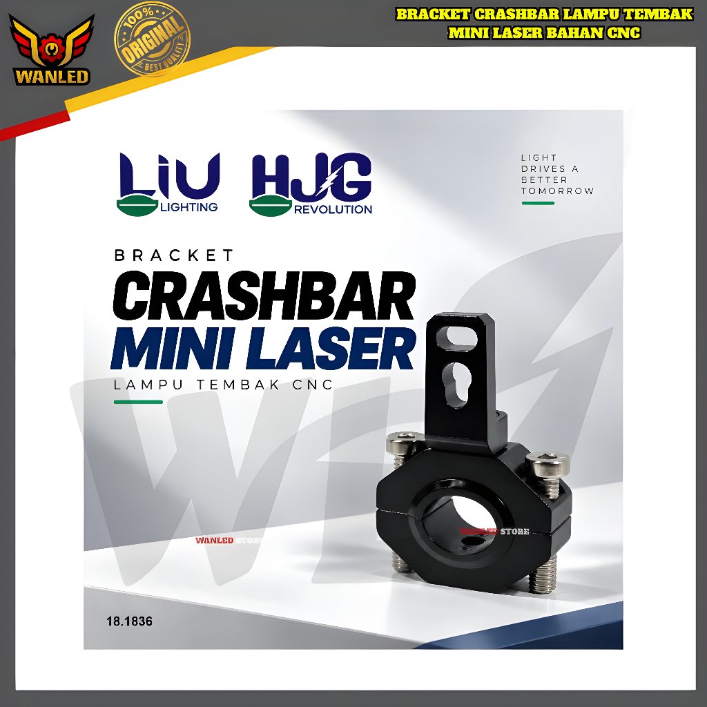 Bracket Crashbar Lampu Tembak Mini Laser Bahan CNC