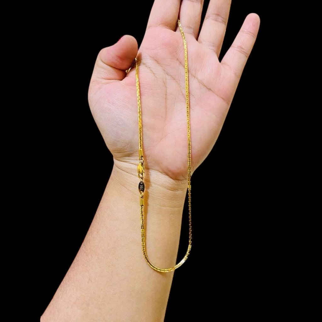 Kait Lobster Embos 750 - Kalung Italy Santa Titanium Pria Dan Wanita Warna Gold Dan Silver