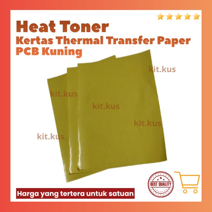 Kertas Thermal Transfer Paper PCB Kuning Heat Toner Laser Transfer A4 DIY
